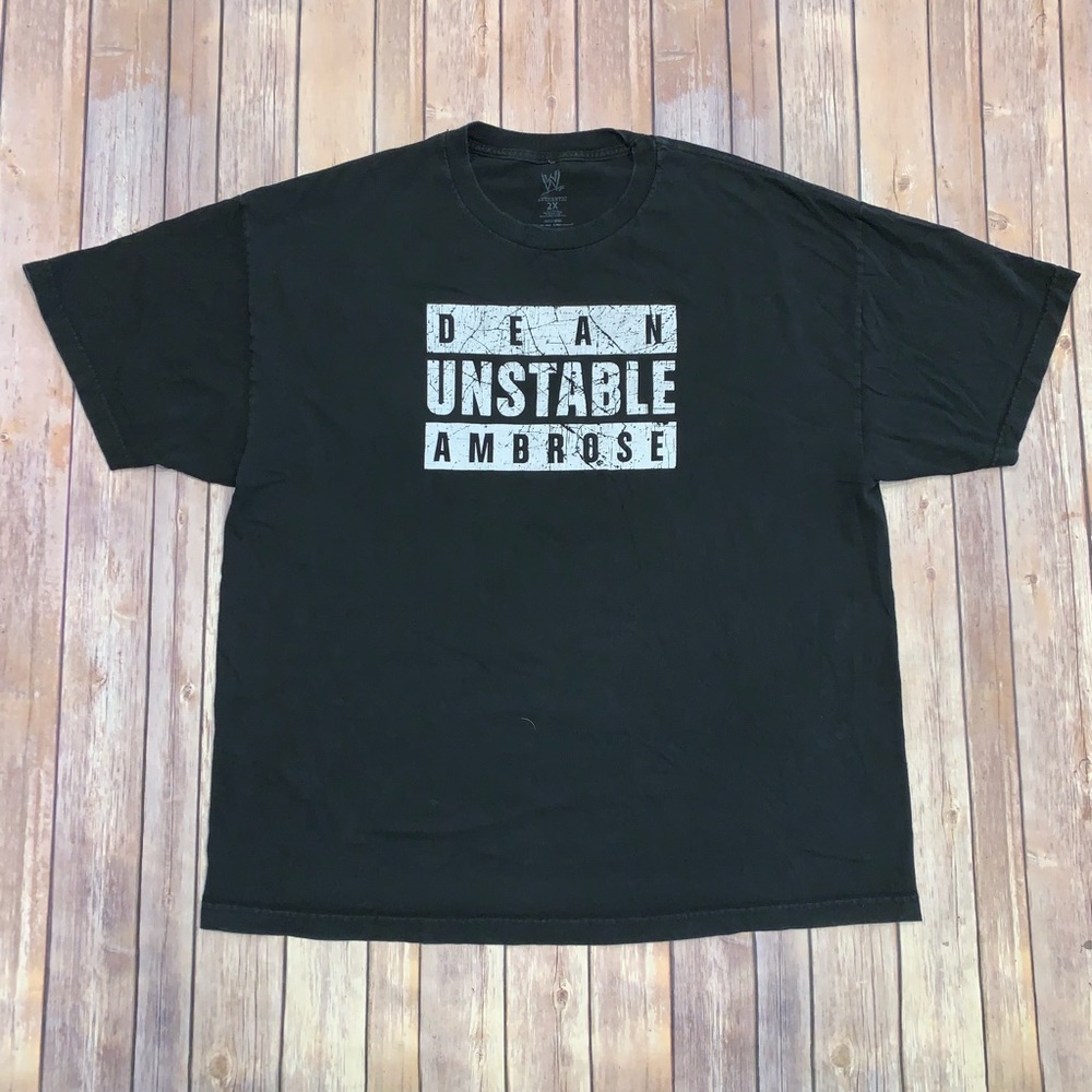 WWE Mens Dean Unstable Ambrose black shirt Sz XXL